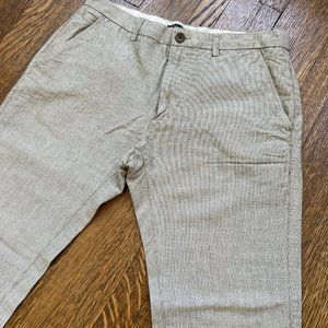 Banana Republic "Kentfield Pant" Linen/Cotton Khaki Blend - Men's 32x30